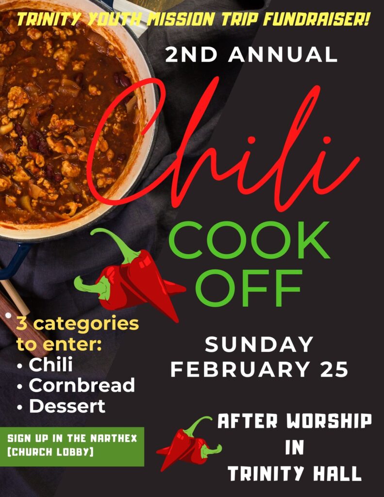 Chili Cook Off 2025 TRINITY UNITED METHODIST CHURCH